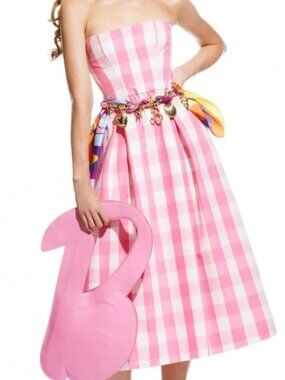 Barbie x Zara Strapless Gingham Dress